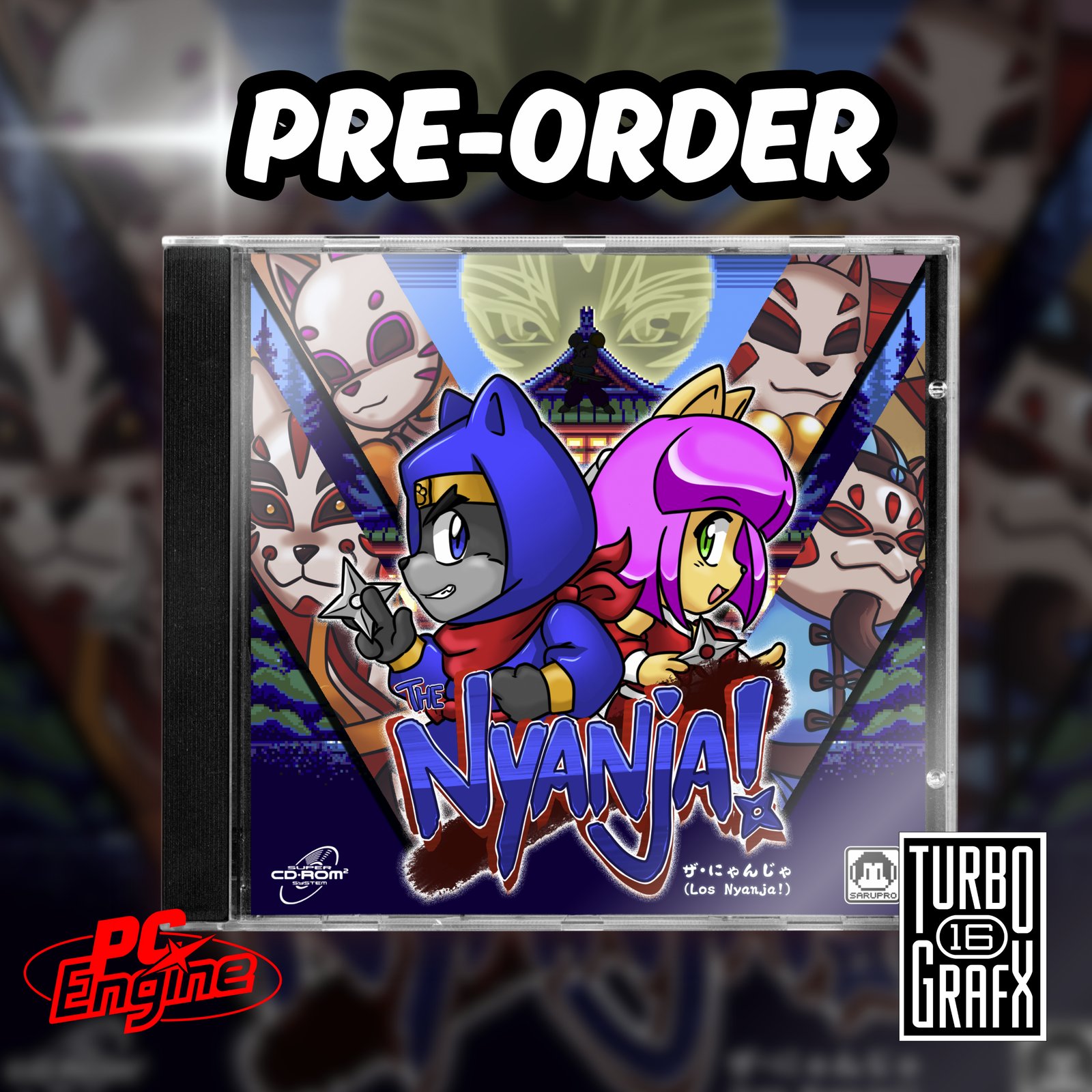 PRE ORDER -The Nyanja PC Engine/TurboGraffx 16 *Free Sticker